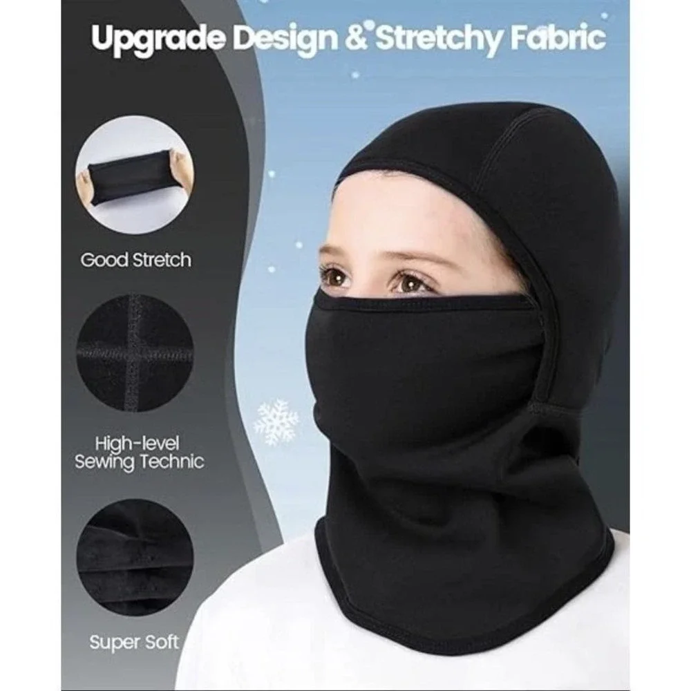 Balaclava Face Mask for Kids Age 5-12, Windproof Ski Face Neck Warmer‎ For Cold